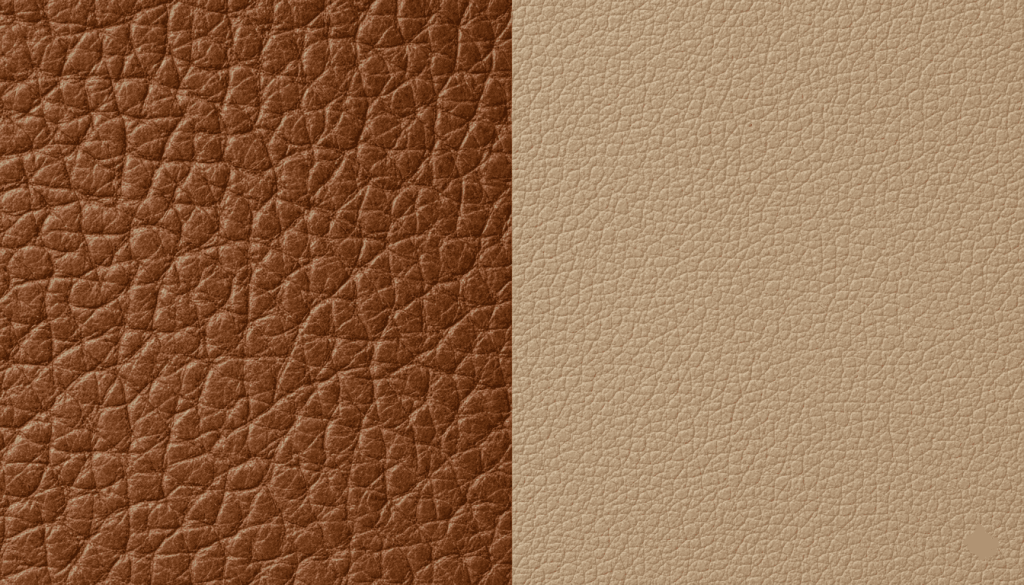 cuir animal et cuir vegan côte à côte