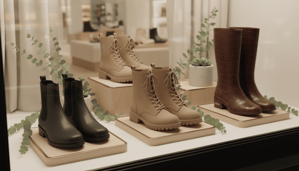 Différents modèles de bottines femme vegan