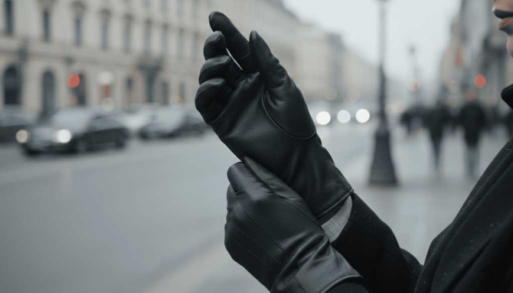gants vegan portés